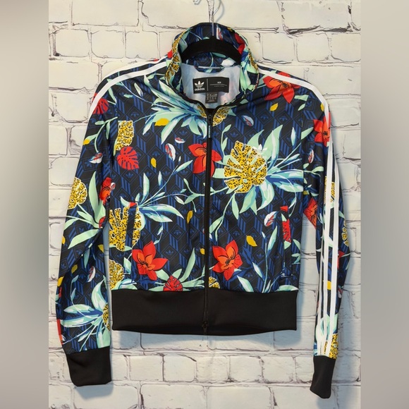 Adidas Originals x HER Studio London Track Jacket Size Small Tropical Leopard - Picture 2 of 10